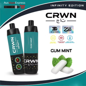Crwn Infinity - Gum Mint - 25,000 Puff -  latest O.G ohm mesh coil